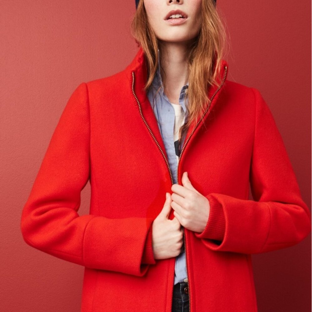 J.Crew Lodge Coat in Italian Stadium-Cloth Wool